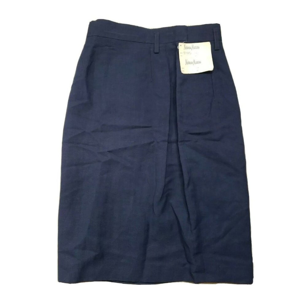 Vintage NEW - Laurel Linen Rayon Blue Skirt Neiman Marcus 34 Sz 4 US - MSRP $280
